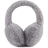 PESAAT Warm Ear muffs for Women Winter Unisex Fluffy Earmuffs Lady Ear Warmer Faux Fur Ear Covers