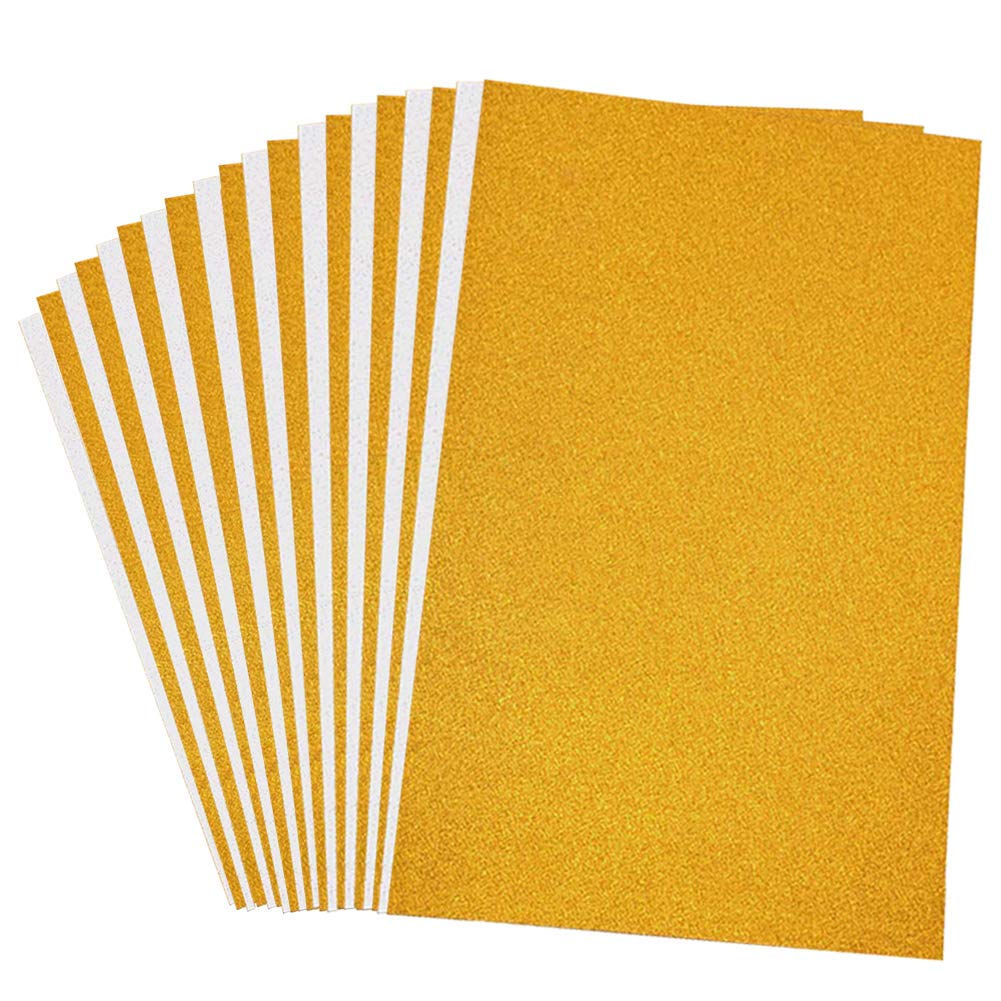 Glitter Paper Cardstock, 20 Sheets Silver Gold Glitter