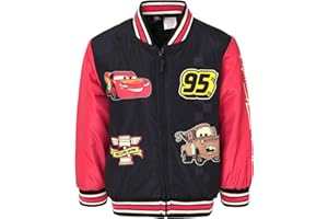 Disney Toy Story Cars Zip Up Varsity Bomber Jacket Toddler to Little Kid Sizes (2T - 7-8)