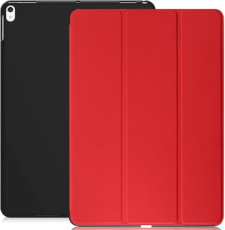 Amazon Com Khomo Ipad Pro 10 5 Inch Ipad Air 3 2019 Case Dual Red Black Super Slim Cover With Rubberized Back And Smart Feature Computers Accessories