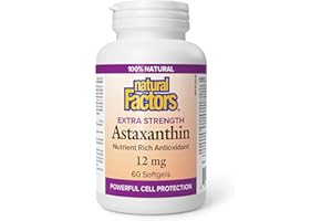 Natural Factors Astaxanthin 12 mg, 60 Softgels, HIGH POTENCY, Powerful Antioxidant, Proudly Canadian