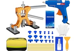 NJ FOREVER 31Pcs Car Dent Puller Kit, Paintless Dent Removal Kit with Adjustable Dent Lifter, Dent Repair Kit for Auto Body Large & Small Dents, Dent Puller Tools for Car Hail Damage DIY Repair