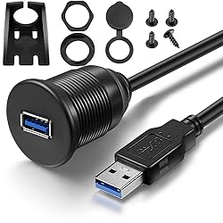 ICESPRING USB 3.0 Male to Female AUX Flush Mount