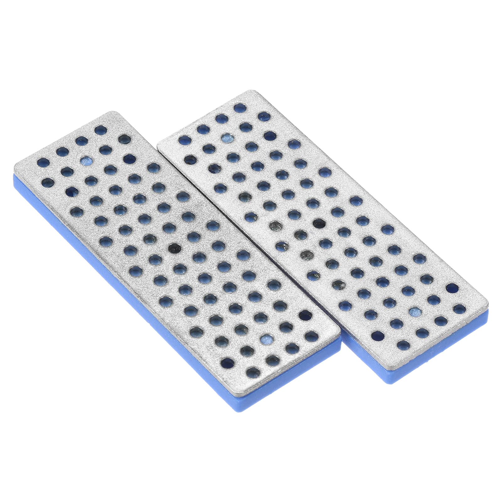 PATIKIL 70mm 360 Grit Coarse Ski Snowboard Diamond Stone, 2 Pack Ski Edge Sharpener Diamond Edge Files Snowboard Whetstone, Blue