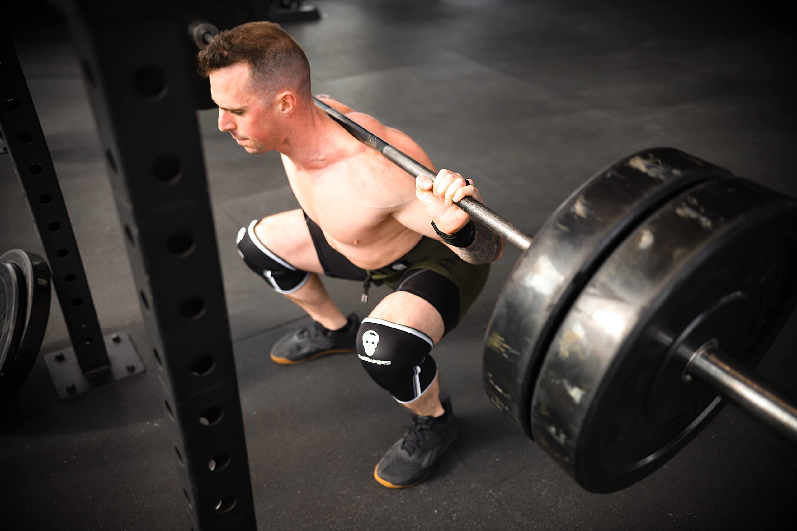 Gymreapers Knee Sleeves (1 Pair) With Gym Bag - IPF Approved - Knee Sleeve & Compression Brace for Squats, Fitness, Weightlifting, and Powerlifting 7MM Sleeve Pair - For Men & Women (Large)