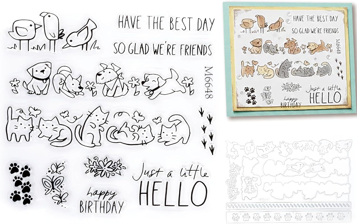 2025-2026 Stamps and Dies for Card Making, Stamps and Dies Set 2025 for Christmas and Halloween, Die Cut DIY Various Festivals Album Scrapbooking Birthdays Greeting Card (6648)