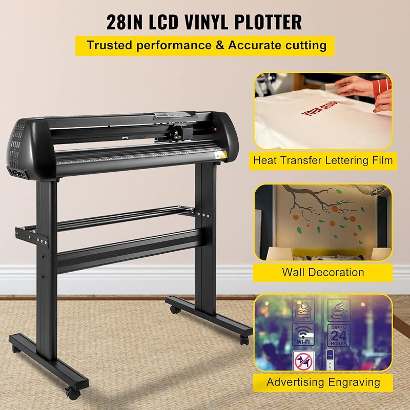 28 pollici Taglierina per plotter da vinile base macchina da taglio vinile con plotter da supporto Creazione di segni di velocità di forza regolabile