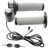 Full Twist Throttle Fits for Ridstar Q20, True Plug and Play Taper Handles Ebike Throttle 12V-72V Wide Voltage with Key Lock, Fits E-Bike &amp; E-Scooter (Black)