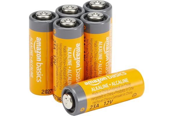Amazon Basics 6-Pack 23A Alkaline Batteries, 12 Volt, Long-Lasting Power, for Key Fobs