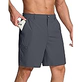 SERAMY Mens Stretch Golf Shorts with 6 Pockets Dry Fit 7 Inch Inseam Lightweight Dress for Hiking Work Casual
