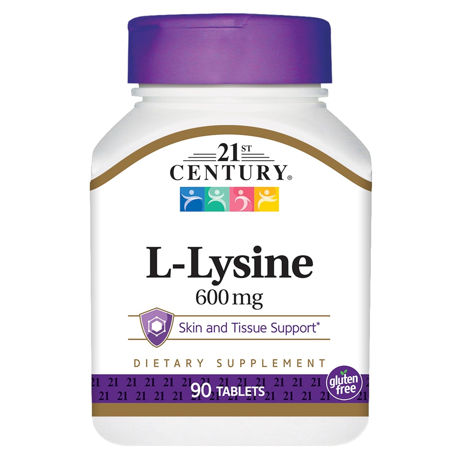 21st Century L Lysine 600 mg Tablets, 90 Count (Pack of 3