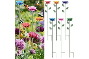 Bee Watering Station, Metal Bee Cups for Garden, Bee Butterfly Feeder with Flower Design, Colorful Butterfly Bee Bath for Out