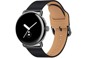 TUV PLNT Leather Bands Compatible With Pixel Watch 4/3 45mm,Leather Strap Compatible For Women Men Google Pixel 4/3/2/1 Watch