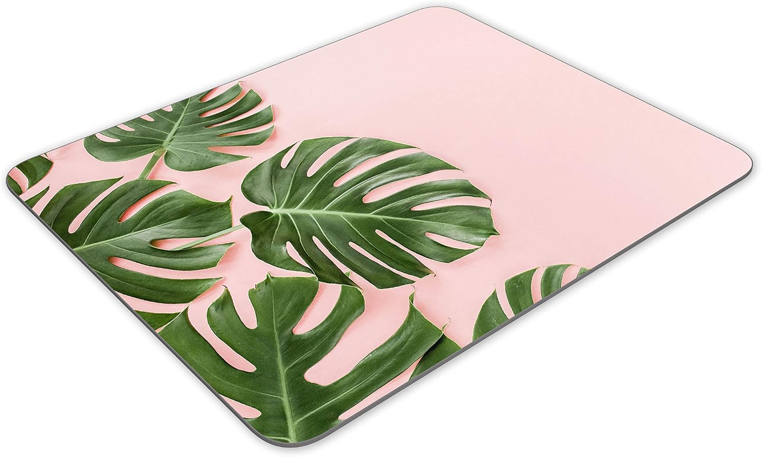 Destination Vinyl Ltd Palm Tree Leaves Pink Background Mouse Mat Pad Computer #14338, Multicolor, 23.5cm x 19.6cm x 5mm - Image 4