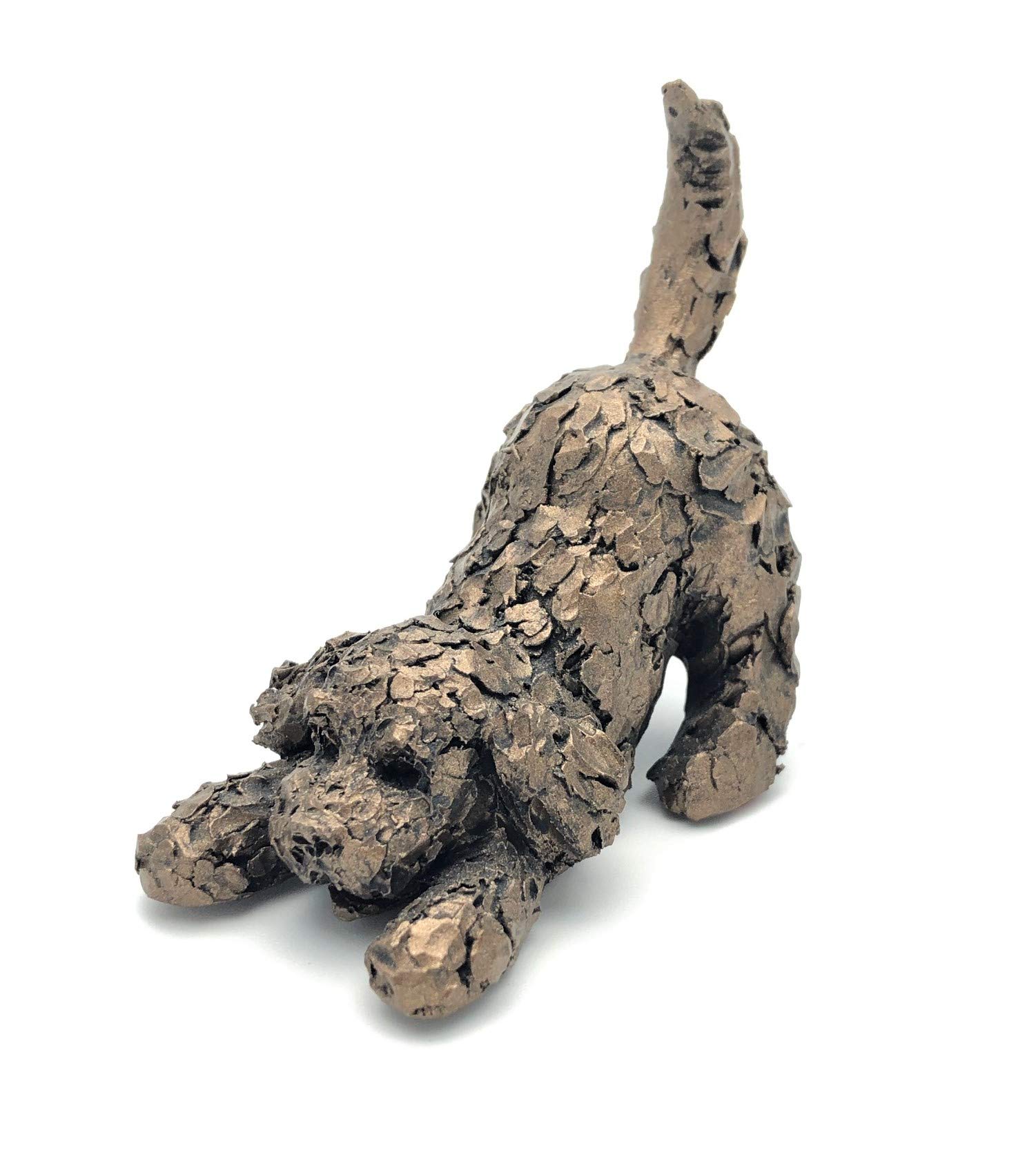 Frith Miniture Cockapoo Playing Mischief In Cold Cast Bronze Made In UK