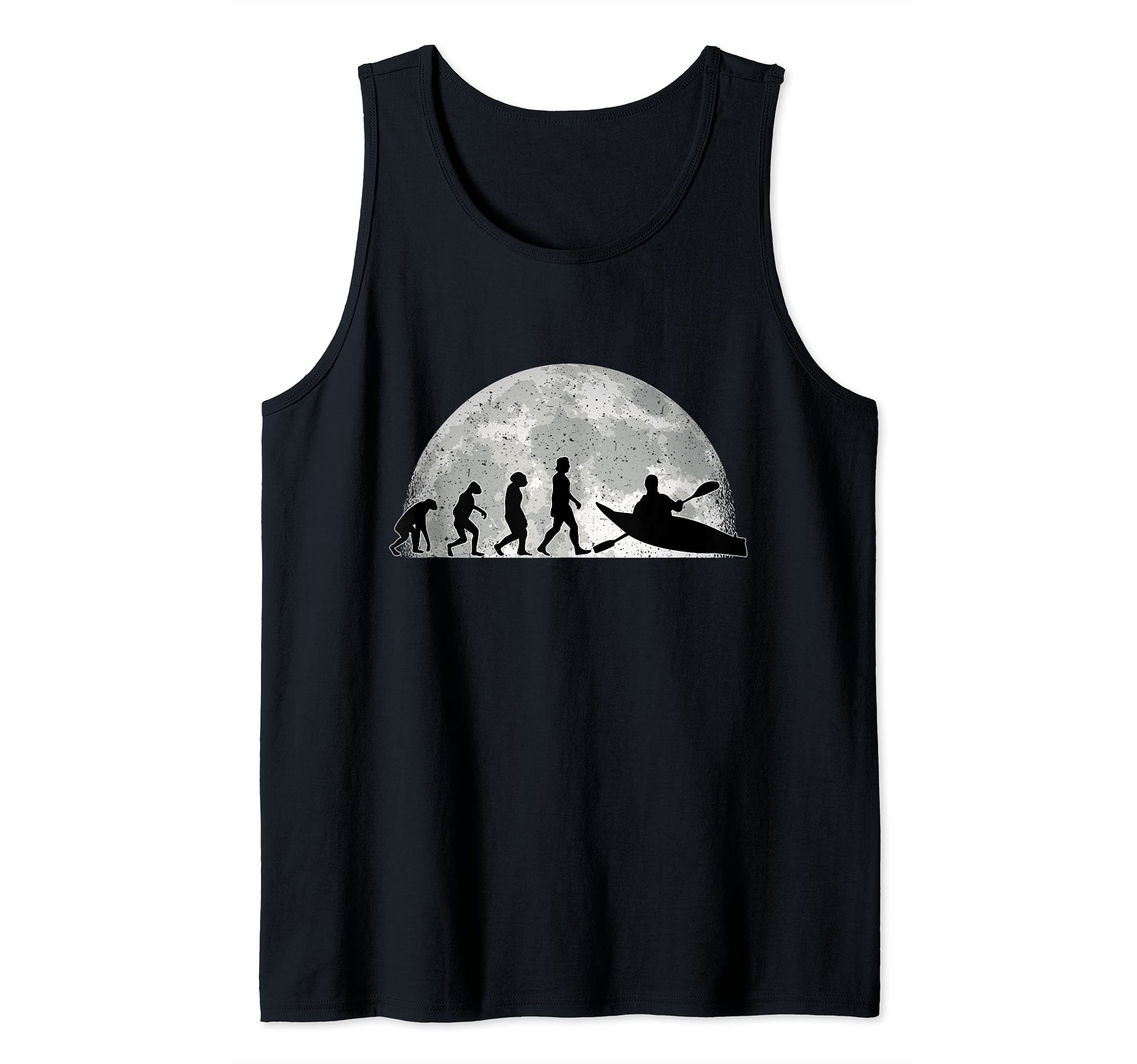 Kayak Evolution Moon Kayakers Paddling canoe Tank Top