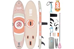 Niphean Inflatable Paddle Board with (Beginner Friendly) StabilTrac Fin and Durable SUP Accessories, 10' Inflatable Stand up Paddle Boards for Adults & Youth, Versatile Yoga Paddle Board, Gift Ideas