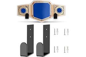 PrreDeACCE 2Pcs Wrestling Championship Belt Display Holder for Wall,Wrestling Championship Belt Wall Mount Display Case,Belt Horizontal Wall Mount Organizer Perfect Belt Hanger for Adults & Kids