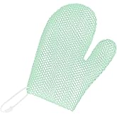 Honeycomb Exfoliating Bath Gloves - Microfiber for Enhanced Blood Circulation & Soft, Smooth Skin for All Skin Types (Green - Glove)