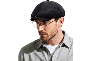 Clakllie Men's Newsboy Hat Peaky Blinders Hat Flat Cap for Women Elegant Style Beret Scally Hats Soft Cabbie Driver Snap Hats