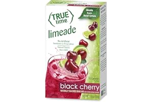 TRUE LIME Black Cherry Limeade Drink Mix (10 Count - 1 pack) | Made from Real Limes | No Preservatives, No Artificial Sweeten