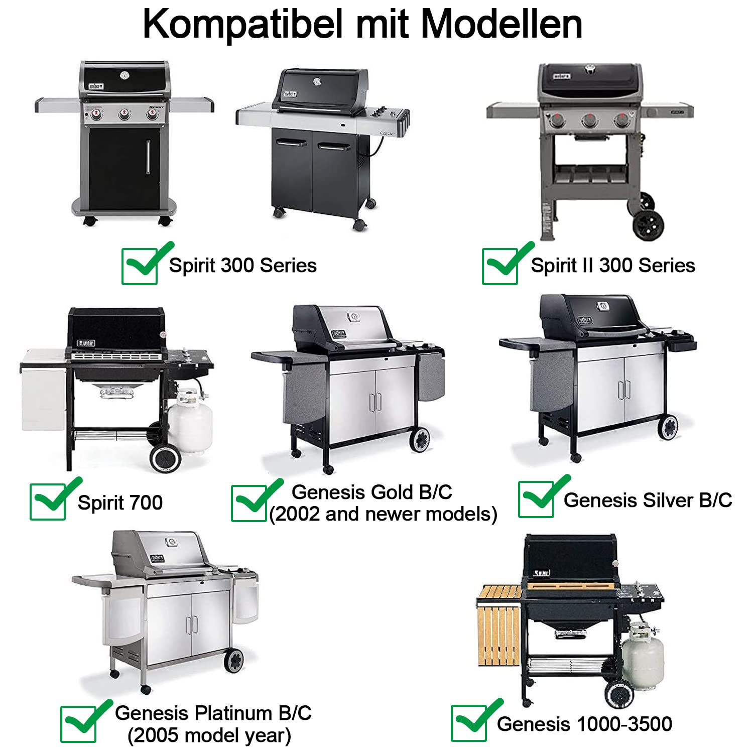 44,5cm 7638 Gusseisen Grillrost für Weber Spirit I & II 300 Series 6