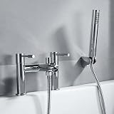 Luckyhome Bath Taps with Shower Filler Mixer Chrome Solid Brass BM025 view 4