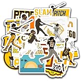 30 PCS American Baseball Stickers for Water Bottle, Laptop, Bicycle, Computer, Motorcycle, Travel Case – Waterproof Vinyl Decals for Kids, Teens, Adults, Scrapbook, Luggage, Helmet – 2-2.5 Inches