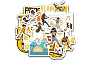 TRANSMERIDIAN TRAVELER 30 PCS American Baseball Stickers for Water Bottle, Laptop, Bicycle, Computer, Motorcycle, Travel Case, Car Decal Decoration Sticker 2-2.5 inches