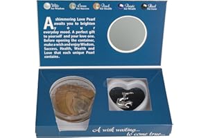 MILKYWAY Milky Way Wish Pearl Necklace Kit, DIY Necklace Making Kit,Ocean Series Necklace Cage Locket Cultured Pearl in Oyster Set, 16.9", Surprise Gift For Wife, Girlfriend,Mother (B)