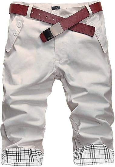 Short Homme Minetom Slim Fit - Genou - Sans Ceinture - Décontracté - Pour été - Lavable Machine - Multi Couleurs