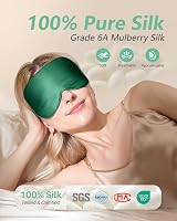 BeeVines Sleep Mask 2 Pack Mulberry Silk Eye Shades with Adjustable Strap view 2