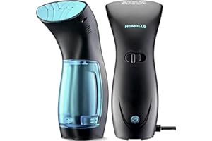 HOMELLE Travel Steamer for Clothes Handheld Garment Steamer, Mini Portable Fabric Steamer, Iron Wrinkles Steam Remover, 25s Fast Heat-up, 120ml Water Tank, Anti-Leak Ironing Pump System, 950W – 360°