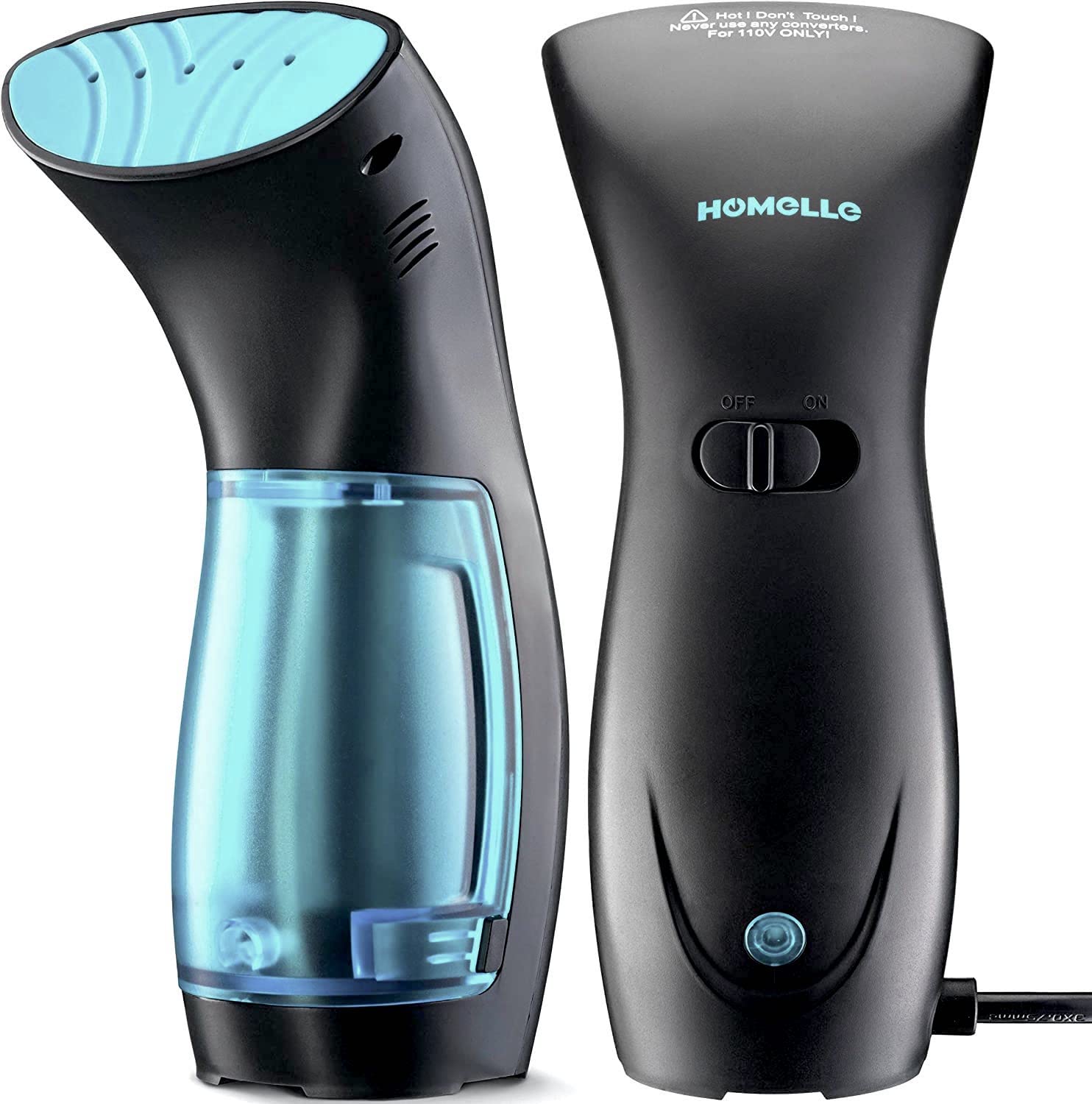 HOMELLE Travel Steamer for Clothes Handheld Garment Steamer, Mini Portable Fabric Steamer, Iron Wrinkles Steam Remover, 25s Fast Heat-up, 120ml Water Tank, Anti-Leak Ironing Pump System, 950W – 360°