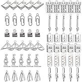 SUNNYCLUE 72Pcs 12 Styles Silver School Charms Study Charm Teacher Stationery Tibetan Alloy Book Pen Back to School Charm Bulk for Jewelry Making Charms Keychain Dangles Earring Necklace DIY Crafts