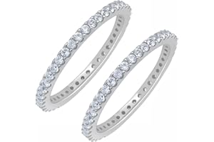 GOURIK Stackable Eternity Ring for Women |Gold Plated – Ruby, Blue Sapphire, Simulated Diamond, Pink Sapphire, Emerald| Wedding Band |hypoallergenic Rings| Labradorite Ring | Birthstone Gift Jewelry for Her