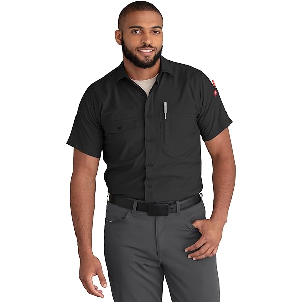 Amazon.com: Red Kap Men's Short Sleeve Performance Plus Shop Shirt