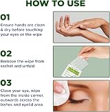 One Step Tea Tree Oil Eyelid Wipes 60ct Natural Aloe Chamomile Daily Cleanser view 3