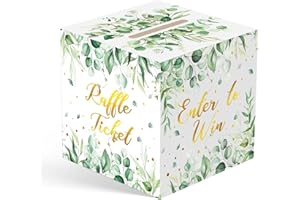 Kolldenn Cardboard Raffle Box with Slot 6 x 6 x 6 Inches Enter to Win Donation Box for Carnivals Baby Shower Party Contest Raffles