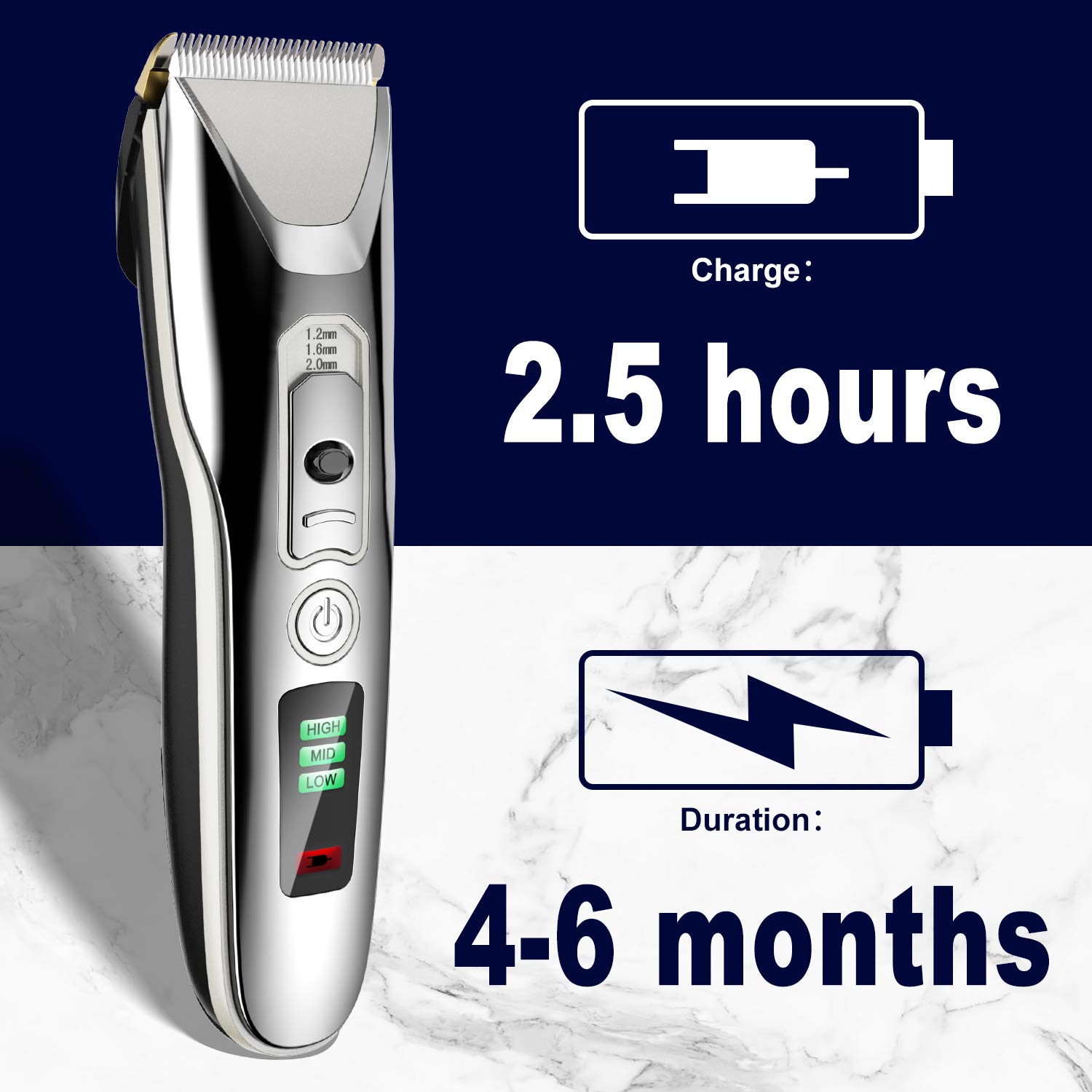 Paubea Hair Clippers for Men - Cordless Ceramic Blade Mens Hair Trimmer Beard Trimmer Hair Cutting & Grooming Kit Rechargeable: Beauty