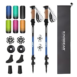 KINGGEAR Walking Stick for Hiking - Adjustable