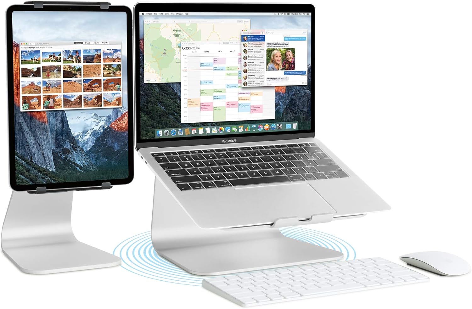 Rain Design mStand360 Laptop Stand with Swivel Base, Silver (Patented) - 10036: Computers & Accessories