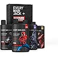 Every Man Jack Marvel Collectors Box Body Wash Gift Set - Includes Four Body Washes with Clean Ingredients - Marvel-Inspired Fresh Air, Coastal Thunder, Crimson Oak, and Wakanda Herbs Fragrances
