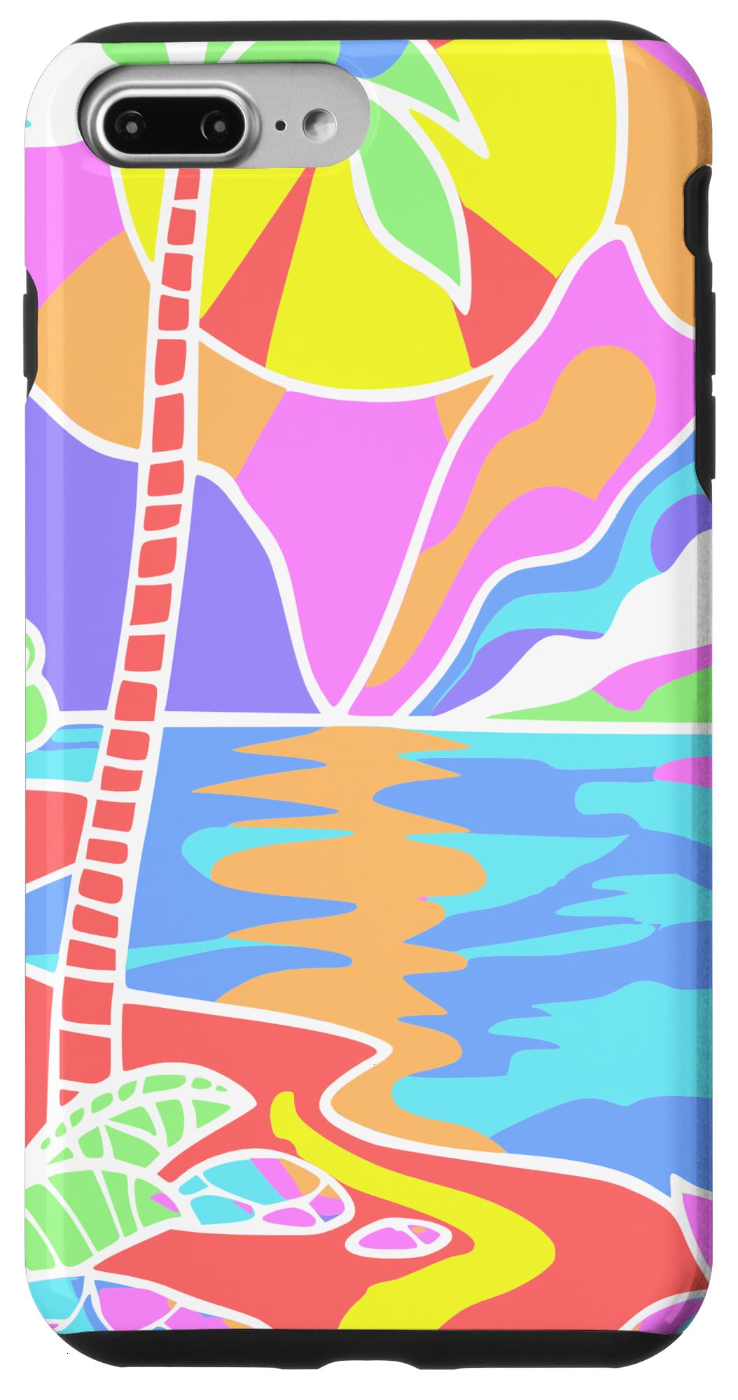 iPhone 7 Plus/8 Plus Hawaiian Summer Hawaiian Beach Pastel Aloha Tropical Case