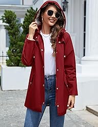 LOMON Women Rain Jacket Lightweight Hooded Jackets