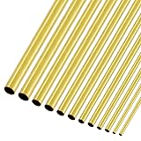 Mardatt 12 Pcs 6 Sizes Round Brass Tube Set 1mm