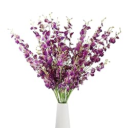 WELMATCH Light Purple Artificial Orchids Faux