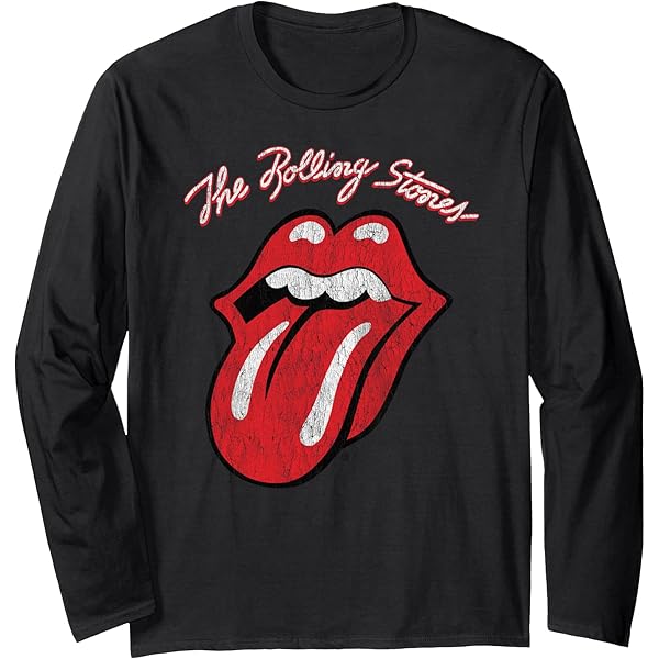Amazon.com: The Rolling Stones Distressed Vintage Tongue Long