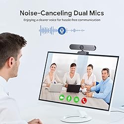 DEPSTECH Webcam 4K, Zoomable Webcam with Microphone