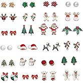 Christmas Earrings Gold Acrylic Mirror Gingerbread Man、 Soldier、 Christmas Tree Hanging Down Earrings Stylish Simplicity Christmas Party Jewellery For Women